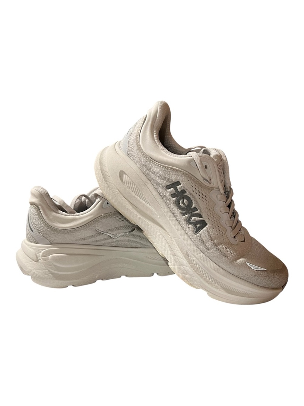 EUC - HOKA Women’s Bondi 9 - Size 7D (WIDE), Gray & White